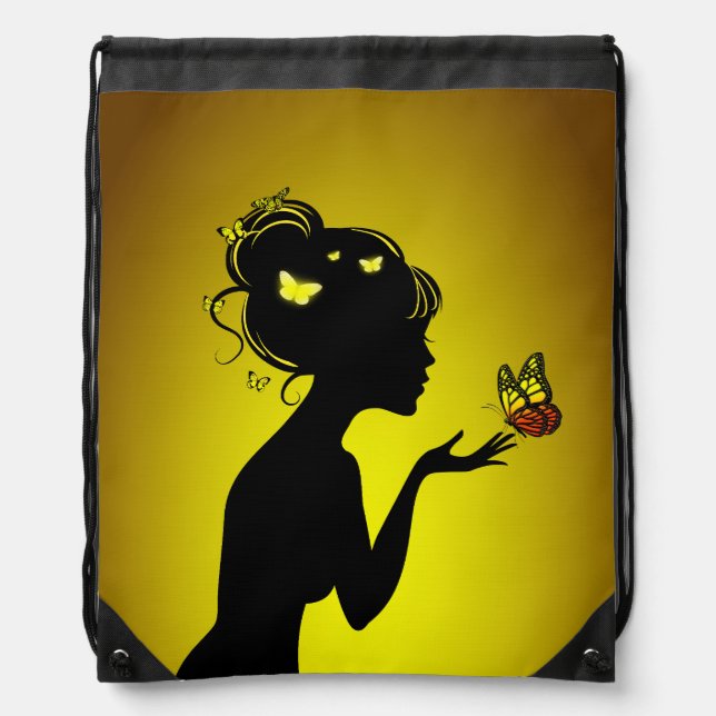 Bag With Cordons The Yellow Butterfly Woman (Front)