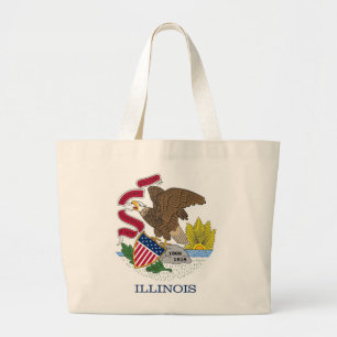 Bag with Flag of Illinois State - USA