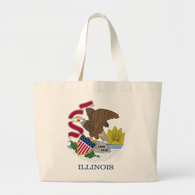 Bag with Flag of  Illinois State - USA (Front)