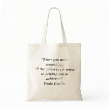 Bag with Paulo Coelho Quote
