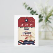 Bagage Tag flygpost Destination Spara Datumet (Standing Front)