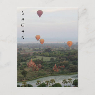 bagan balloon view postcard