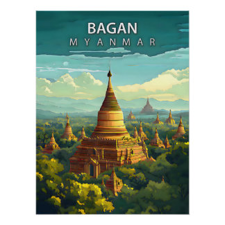 Bagan, Myanmar: A Timeless Tapestry Poster