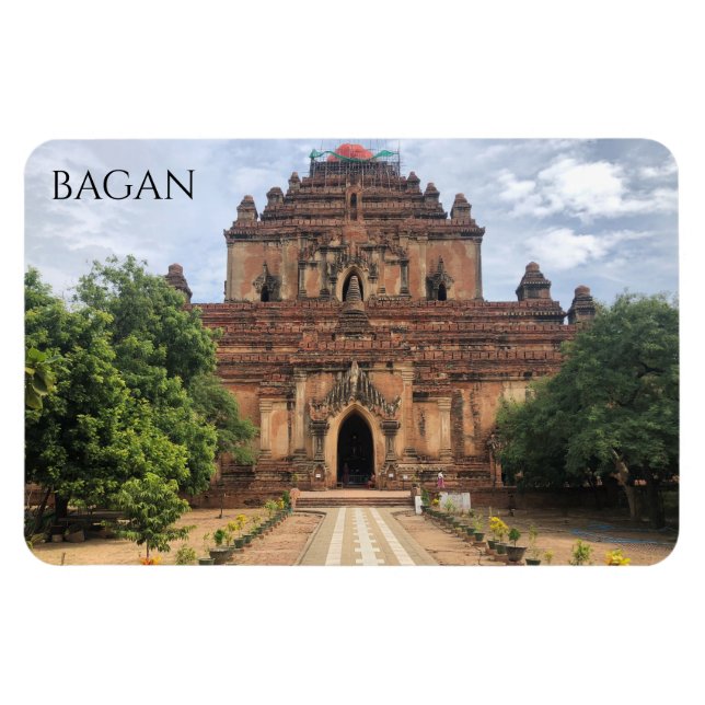 bagan myanmar temples magnet (Horizontal)