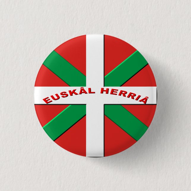 bagde flag Basque Country Pinback Button (Front)