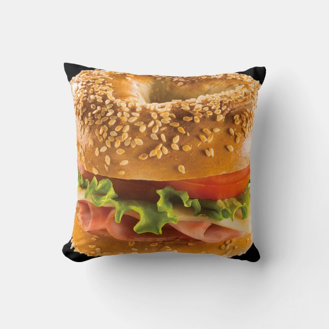 BAGEL 5   THROW PILLOW (Front)