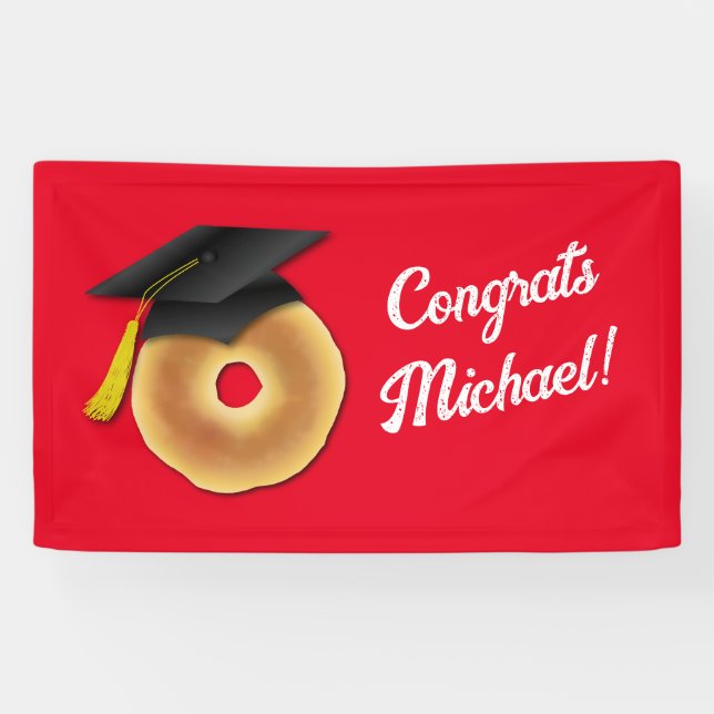 Bagel Breakfast Brunch Graduation Party Banner (Horizontal)