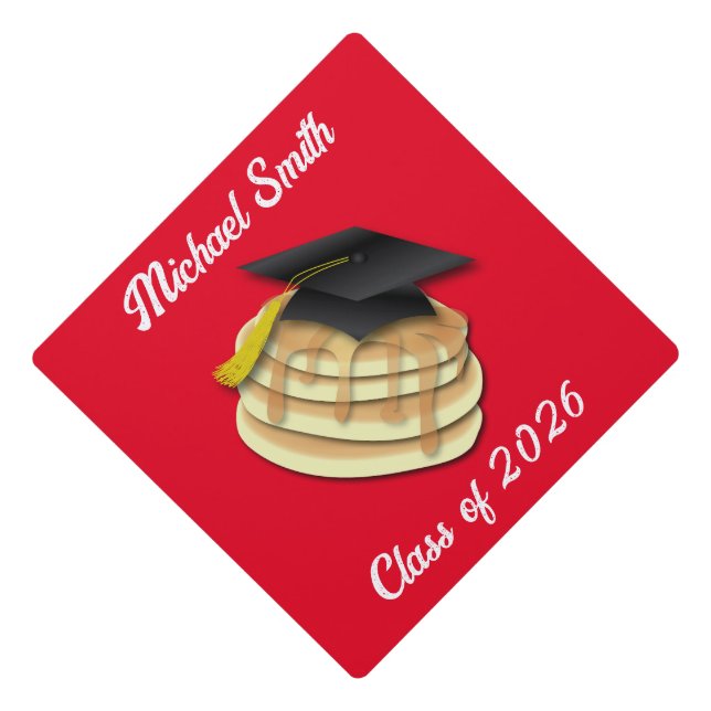 Bagel Breakfast Brunch Graduation Party Cap Topper (Front)