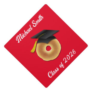 Bagel Breakfast Brunch Graduation Party Cap Topper