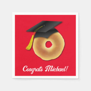 Bagel Breakfast Brunch Graduation Party Napkins