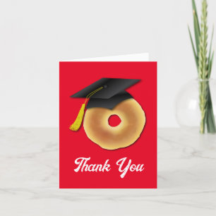 Bagel Breakfast Brunch Graduation Party Thank You Card