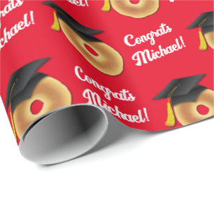 Bagel Breakfast Brunch Graduation Party Wrapping Paper