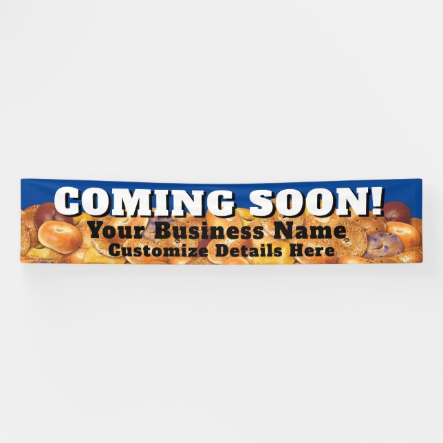 Bagel Business Banner Customizable Coming Soon (Horizontal)