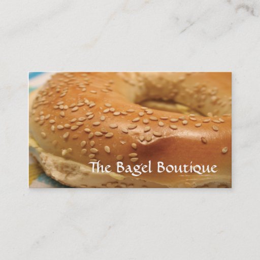 Customizable Bagel Business Card
