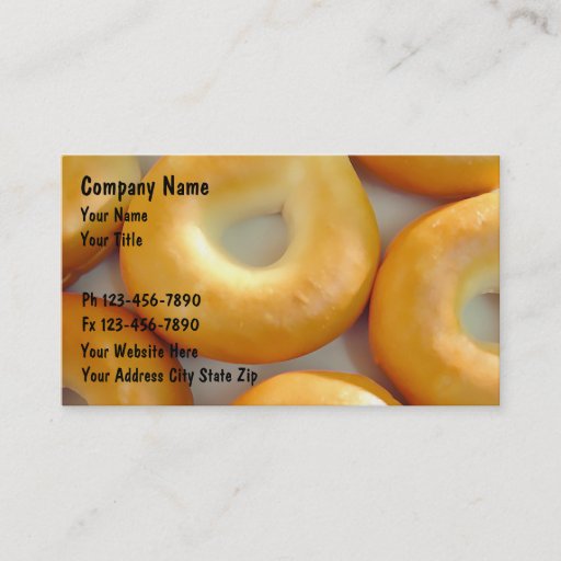 Customizable Bagel Business Cards