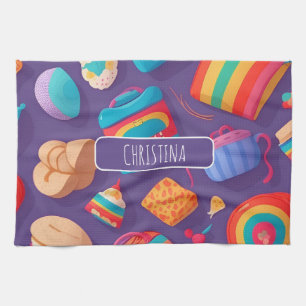 Bagel Colorful Personalized Pattern Kitchen Towel
