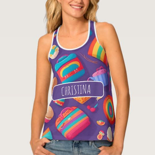Bagel  Colorful Personalized Pattern Tank Top