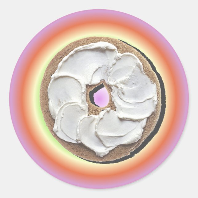 Bagel & Cream Cheese Classic Round Sticker (Front)