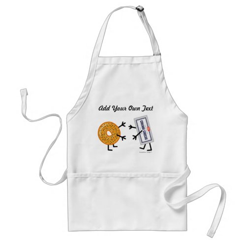 Bagel  Cream Cheese _ Customizable Adult Apron