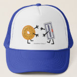 Bagel &amp; Cream Cheese - Funny Foodie Friends Trucker Hat at Zazzle