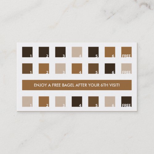 BAGEL customer appreciation mod squares Loyalty Card