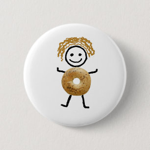 Bagel Kid Button