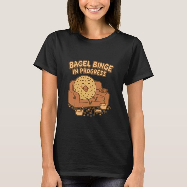 Bagel Lover Bakery Baked Goods Donut Bread Bagel M T-Shirt (Front)