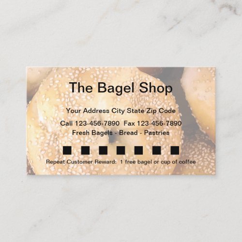 Bagel Shop And Bakery Loyalty Card