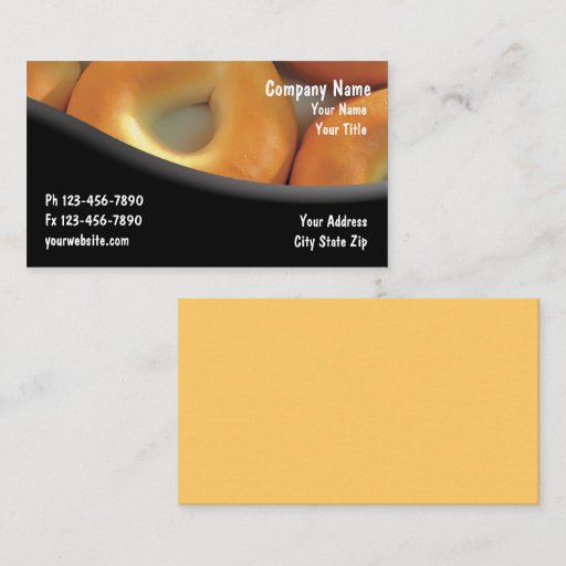 Customizable Bagel Shop Business Cards
