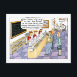 Bagel Shop Cartoon Postcard<br><div class="desc"></div>