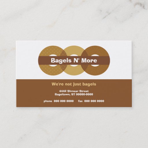 Customizable Bagel Shop Rewards Business Card