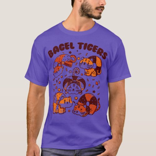 Bagel Tigers Breakfast Animals by Tobe Fonseca T_Shirt