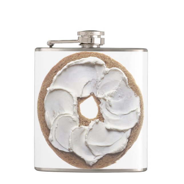 Bagel with Cream Cheese Flask (Front)