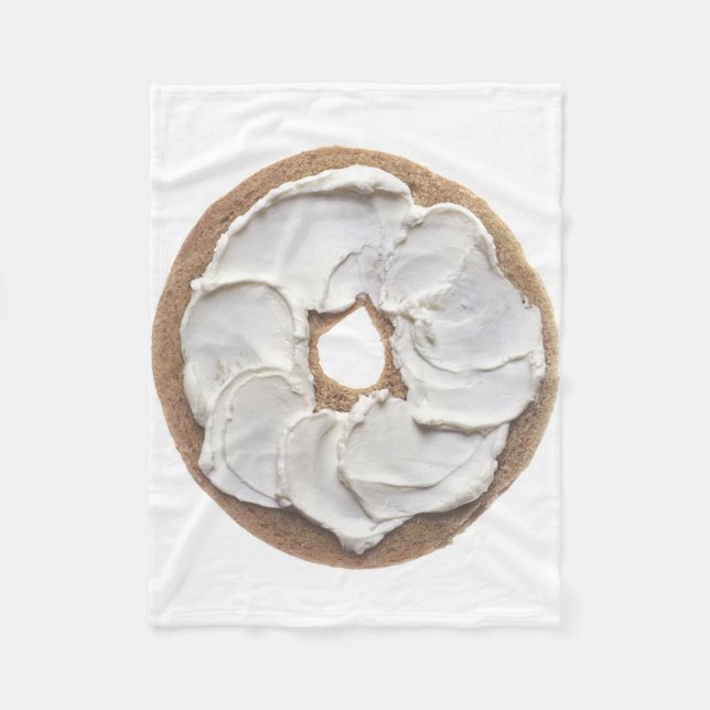 Bagel with Cream Cheese Fleece Blanket (Front)