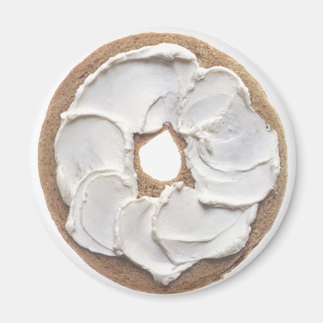 Bagel with Cream Cheese Magnet (Front)