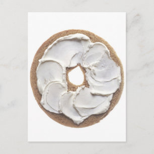 Bagel with Cream Cheese Postcard