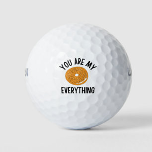 Bagel You Are My Everything Funny Golf Balls