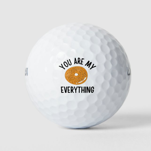 Bagel You  Are My Everything Funny Golf Balls (Front)
