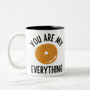 Bagel You Are My Everything Funny Two-Tone Coffee Mug