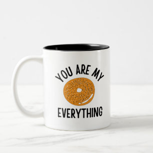 Bagel You  Are My Everything Funny Two-Tone Coffee Mug