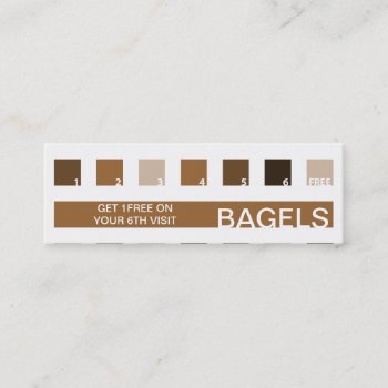 Bagels Customer Appreciation (mod Squares) Loyalty Card by identica at Zazzle