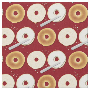 Bagels Cute Breakfast Food Kids Fabric