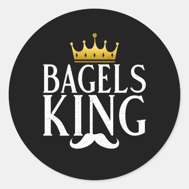 Bagels King Bagel Classic Round Sticker (Front)