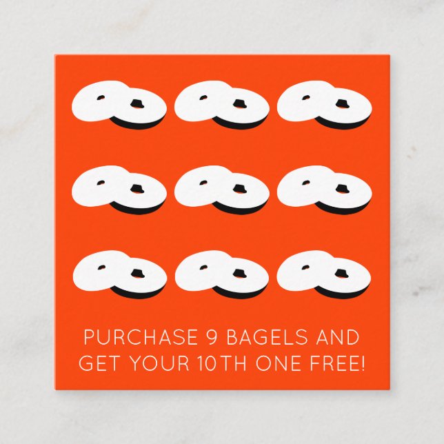 bagels loyalty stamp color customizable (Front)