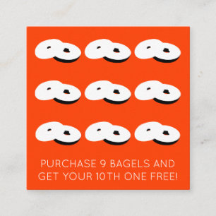 bagels loyalty stamp color customizable card