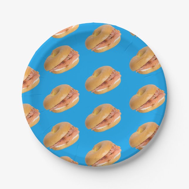 Bagels Make Everything Better Jewish Deli Brunch Paper Plates (Front)