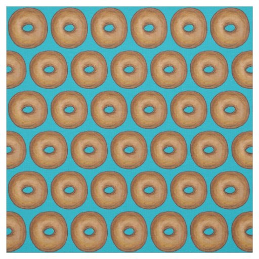 Bagels on Blue Plain New York Bagel Food Fabric