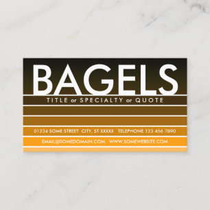 BAGELS orange swatch Business Card