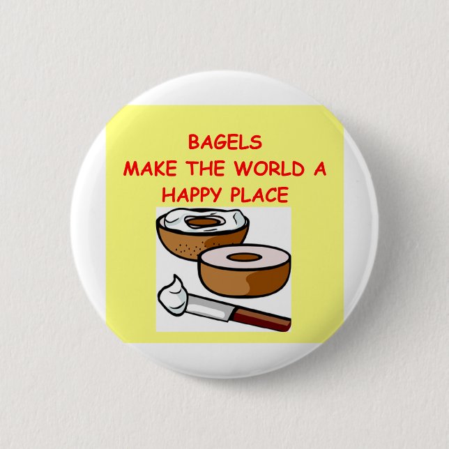 bagels pinback button (Front)