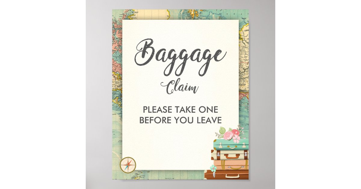 printable baggage claim sign